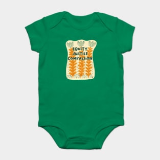 Equity, Justice, Compassion Baby Bodysuit